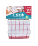 e-cloth Classic Check Dish Towel Red