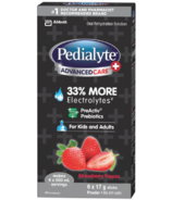 Pedialyte AdvancedCare Plus Electrolytes Powder Sticks Strawberry Frost