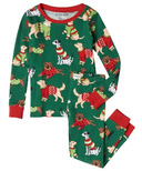 Hatley Green Woofing Christmas Kids Pajama Set