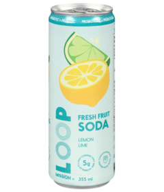 LOOP Mission Fresh Fruit Soda Lemon Lime