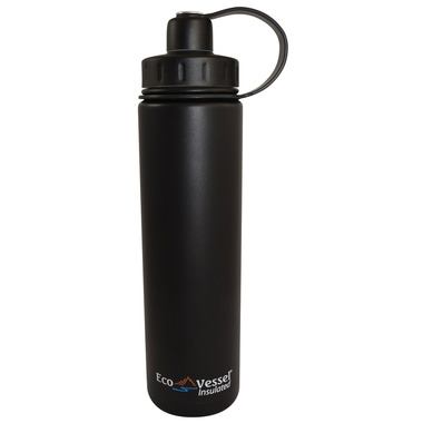 Eco Vessel Boulder Insulated Water Bottle in Black Eco Vessel Boulder Insulated Water Bottle in Black