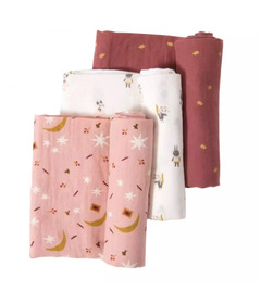 Carrés de mousseline Moulin Roty après la Pluie 
