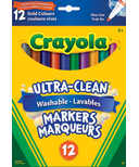 Crayola marqueurs à pointe fine Ultra-Clean lavables de couleurs vives
