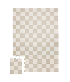 3 Sprouts EVA Foam Puzzle Mat Checkerboard Beige