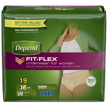 Depend for Women Underwear with FIT-FLEX Protection SM/MED Depend for Women Underwear with FIT-FLEX Protection SM/MED