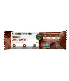 Simply Protein Plant Based Protein Bars Dark Chocolate Almond