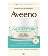 Aveeno gel hydratant pour le visage pour peau sensible `a l'avoine Calm+Restore