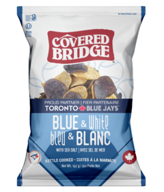 Covered Bridge Potato Chips with Sea Salt Blue & White