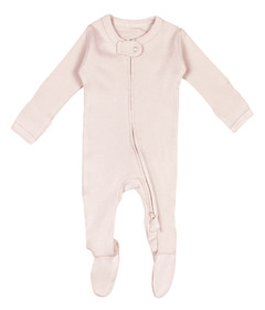 L'ovedbaby Organic 2 Way Zipper Footie Blush