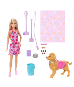 Barbie Family & Friends Malibu Walk & Potty Pup