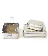 ECOlunchbox Three-In-One Rectangular Stainless Steel Containers