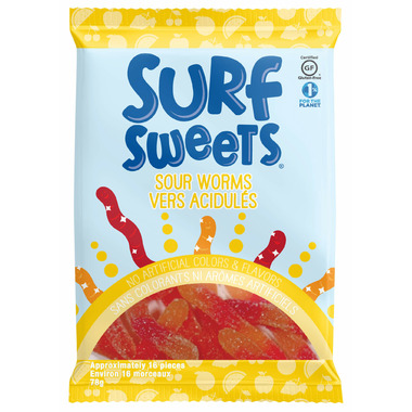 Surf Sweets All Natural Sour Worms Surf Sweets All Natural Sour Worms