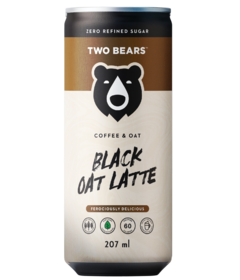 Deux Ours Café Noir Frotté Latte avec lait d'avoine