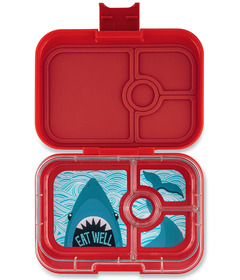 Yumbox Panino 4 Compartment Bento Box Wow Red Shark