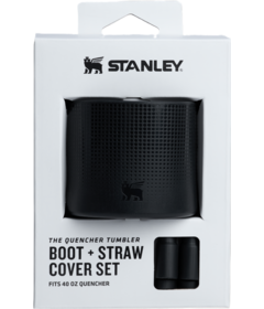 Botte Stanley The Quencher Tumbler + housse en paille noire
