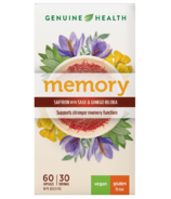 Genuine Health Memory Safran & Gingko Biloba