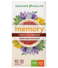 Genuine Health Memory Saffron & Gingko Biloba
