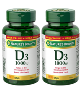 Nature's Bounty Vitamin D3 Softgels 1000 IU Bundle