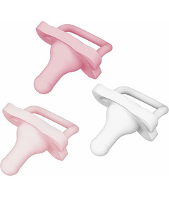 Dr. Brown's HappyPaci OnePiece Silicone Pacifier Light Pink + Pink + White