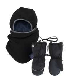 Calikids Balaclava and Waterproof Mitt Black Bundle