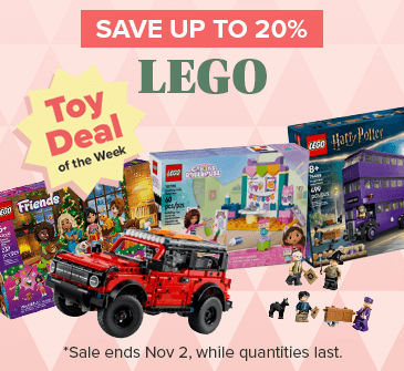 Save up to 20% on Lego