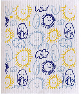 Ten & Co. Sponge Cloth Sun, Clouds and Potato People
