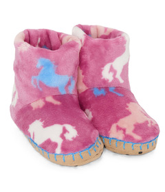 Hatley Fuzzy Fleece Slippers Beautiful Horses