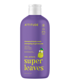 ATTITUDE Super Leaves Kids 2-in-1 Shampoo & Body Wash Vanilla & Pear