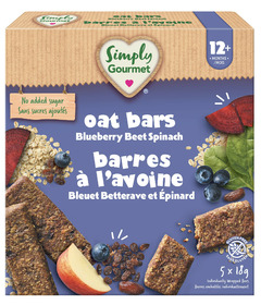 Simply Gourmet Blueberry Beet Spinach Oat Bars