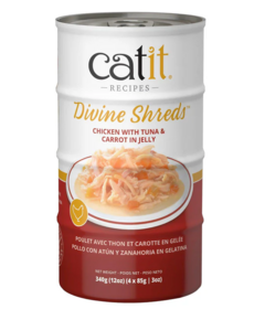 Catit Divine Shreds Chicken with Tuna & Carrot in Jelly