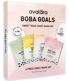 image of Avatara Boba Goals Sweet Treat Sheet Mask Set with sku:335491