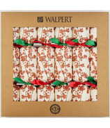 Walpert Christmas Crackers 12 Inches Red Berry Joy Antique White