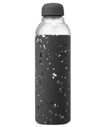 W&P Design Porter Glass Water Bottle Terrazzo Charcoal