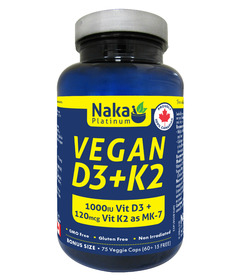 Naka Platinum Vegan D3 + K2 Vegan