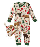 Little Blue House by Hatley Baby Coverall & Hat Woodland Winter
