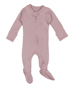 L'ovedbaby Organic 2Way Zipper Footie Lavender