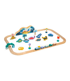 Manhattan Toy T-Rex Express Wooden Toy Train Set