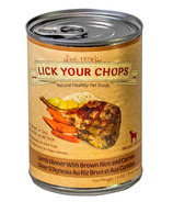 Lick Your Chops Agneau & Dîner au riz brun pour chiens Boîte de conserve