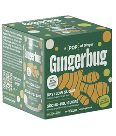 Gingerbug Prebiotic Organic Ginger Beer Dry