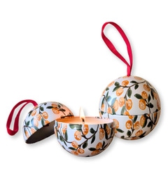 Mimi & August Christmas Ornament Candle Clementine