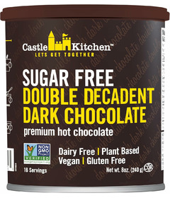 Castle Kitchen Hot Chocolate Sugar Free Double Decadent Dark Chocolate