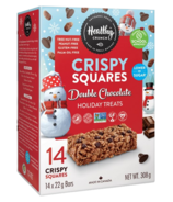 Healthy Crunch Holiday Christmas Crispy Squares Pack Double Chocolate (carrés croustillants de Noël)