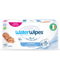WaterWipes Sensitive+ Newborn & Baby Wipes Unscented & Hypoallergenic