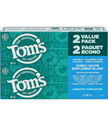 Tom's Of Maine Simply White Peppermint Toothpaste Twin Pack