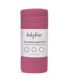 Baby Bliss Muslin Swaddle Blanket Soft Mulberry