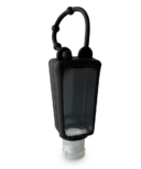 Sariso Mini Silicone Hand Sanitizer Holder with Empty Bottle Black