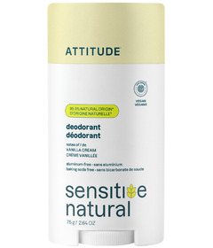 ATTITUDE Sensitive Natural Deodorant Vanilla Cream