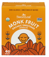 SweetLeaf Organic Monk Fruit Granular Sweetener Packets (sachets d'édulcorant granulaire)