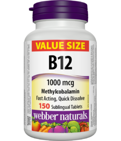 Webber Naturals Vitamin B12 1000mcg Methylcobalamin 