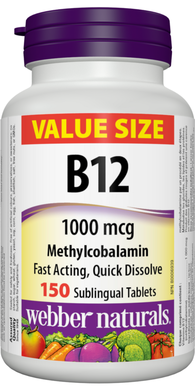 Buy Webber Naturals Vitamin B12 Methylcobalamin Value Size At Wellca